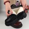 Womens Snow Boots 2025 Winter New Platform Cotton Shoe Retro Black/Brown Round Toe Lace-up Zipper Modern Motorcycle Boot