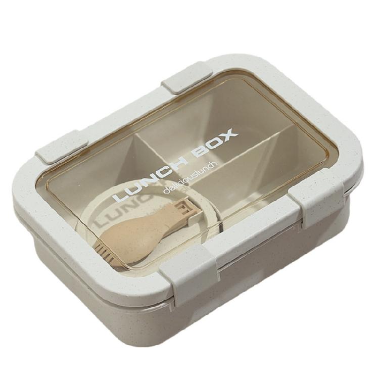 User Friendly Compartmentalized Lunch Box for Professionals Leak proof Microwave Safe Wheat Straw Design Divided Lunch Box 1