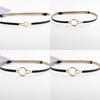 Simple Solid Color Ring Buckle Decoration Women Slim Waist Belt For Elegant Outfits