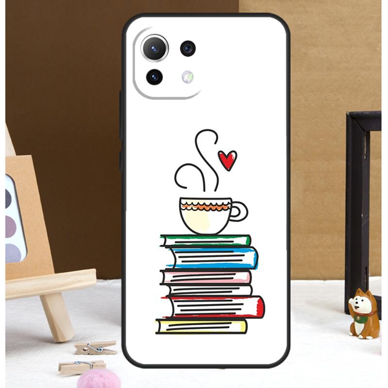 Books And Coffee Case For Xiaomi 13T 14 Pro 11T 12T 12 13 Lite POCO X6 X3 X4 X5 F5 Pro F3 M5s M6 Pro Cover