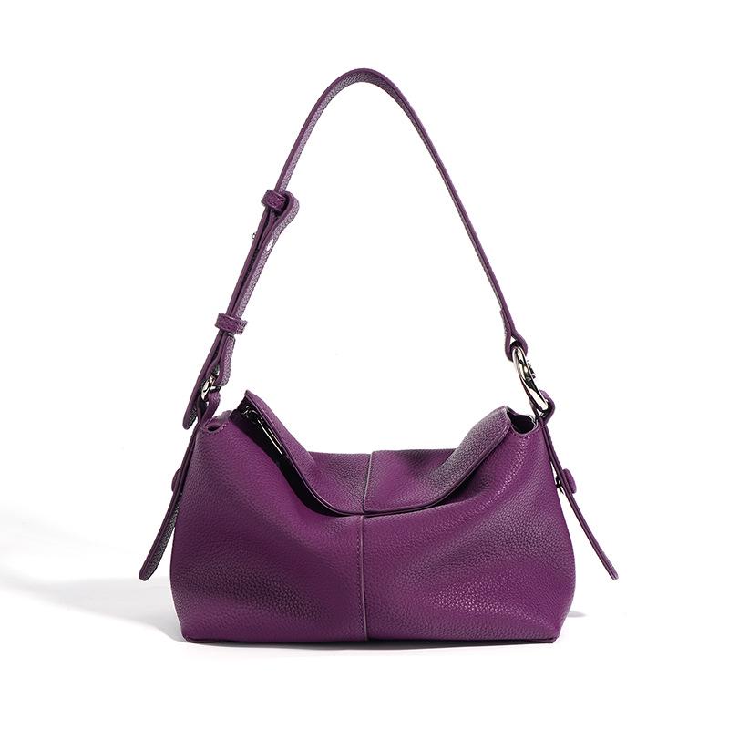 Women's Genuine Leather Cowhide Underarm Shoulder Bag - Versatile Commuter Handbag & Crossbody