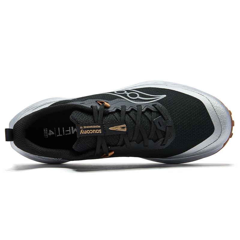 SAUCONY Peregrine 15 Chaussures de running basses confortables, polyvalentes et durables Homme sneaker Noir S20990-551