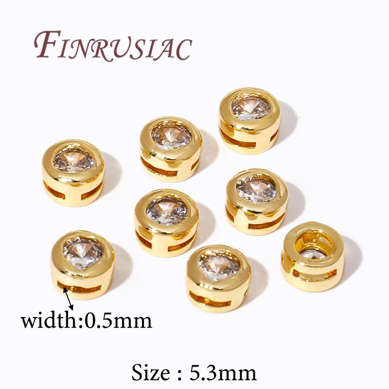 

2/4/6Pcs Round Spacer Bead For Jewelry Making 18K Gold Plated Separators For Beads,Metal Beads,DIY Beading Accessories Findings 2 pieces