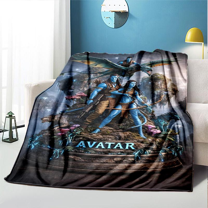 Avatar Pattern Blanket for Home Decoration, Bed, Sofa, Car Travel, Camping, Suitable for All Seasons, Birthday Christmas Gift