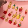 Europe, America, The New Cartoon Dripping Fruit DIY Pineapple Pendant, Plated with 18K Gold, Accessories 2026