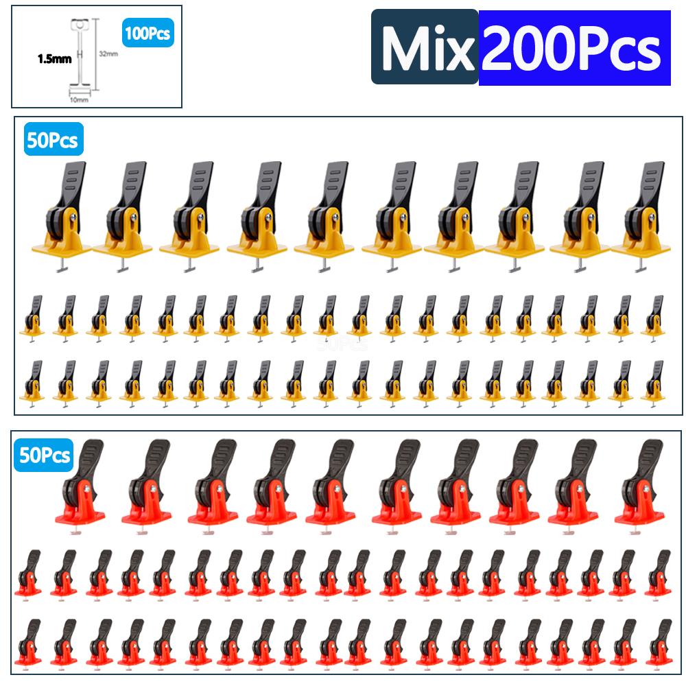 5-750pcs Floor Tile Leveling System Clips Leveler Adjuster Tile Locator Spacers Set for Porcelain Tile Wall Construction Tools