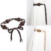 DIY Bohemian Wooden Bead Waist Rope Braided Tassels Belt Ethnic Style Belts