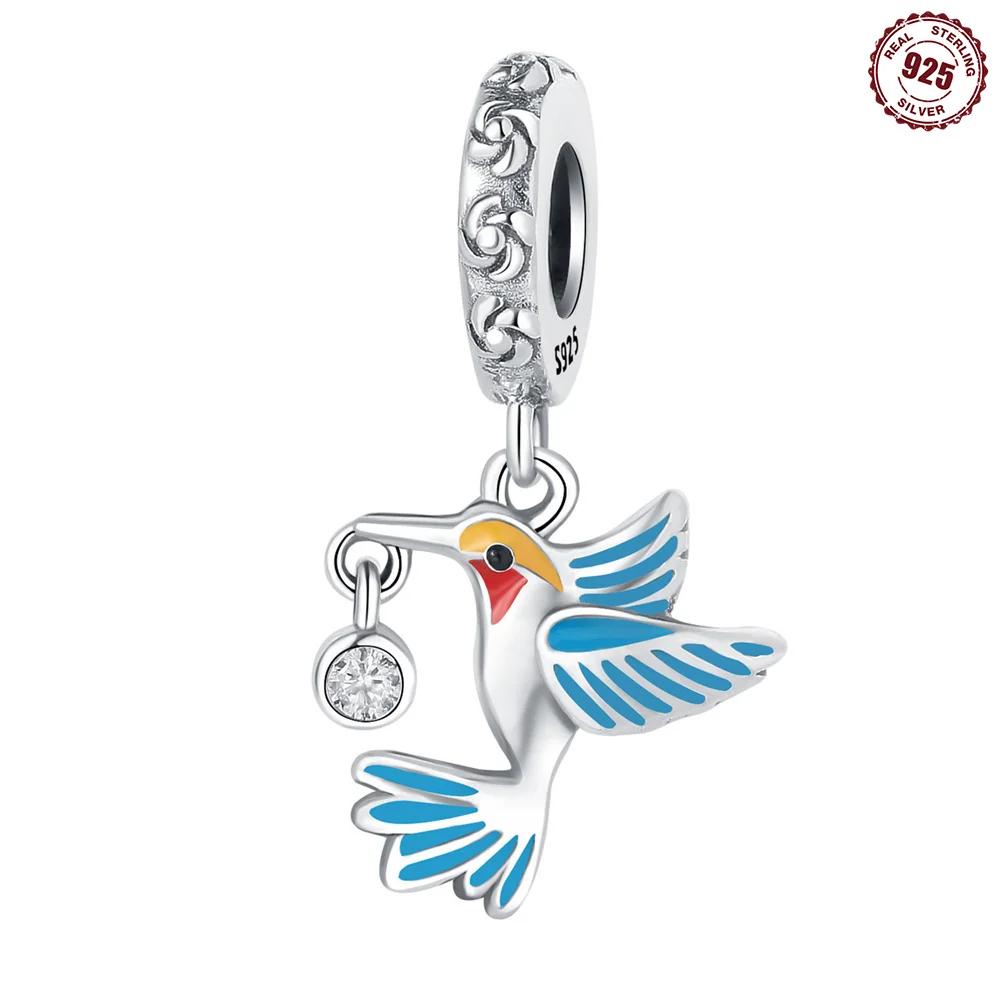 Copper Colorful Phoenix Parrot Owl Charm Pendant Beads Fit Charm Original Bracelet For Women Jewelry Making