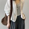 Retro White Shirt Jacket for Women Summer Artistic Long-sleeved Cardigan Top Design Thin Loose Sun Protection Shirt Versatile