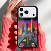 City Pop Art At Night Phone Case for iPhone 17 16 15 14 13 Pro Max Back Cover for 12 11 Pro Coque