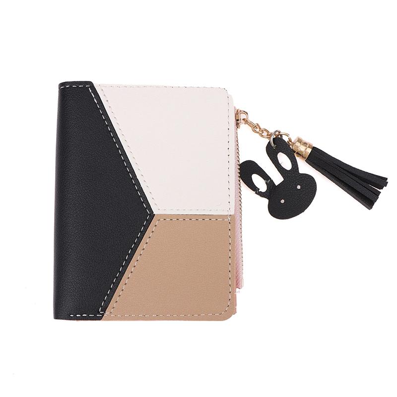 1Pc Geometric Women Cute Wallets Pocket Purse Card Holder Patchwork Wallet Lady Female  Short Coin Purse Money Bag