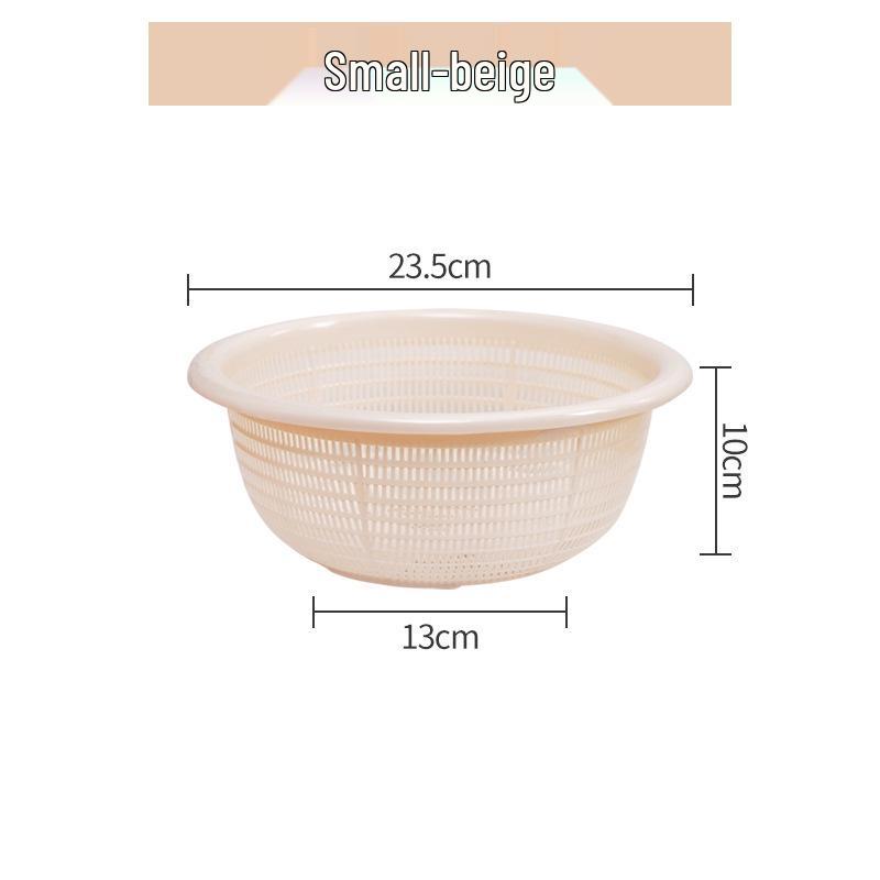 Kitchen Sink Vegetable & Fruit Washing Basket Set - Plastic Strainer & Drainer Basin for Storage & Rice Washing