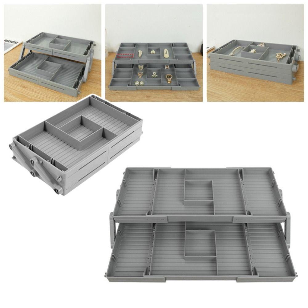 Faltbarer Make-up-Schubladen-Organizer Zusammenklappbarer erweiterbarer Schubladen-Organizer Schminktisch-Organizer