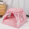 For Pet Tent Bed for Small Dogs and Cats Semi-closed Condo Summer Cave with 2-Sided Cushion Puppy House Easy To Clean