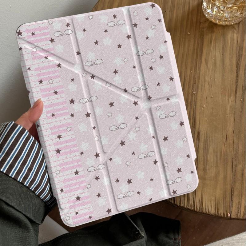 IPad 10th Gen Mini Air 8 Pro Case With Wing Star Design Ins Style Detachable Side Cover PC Material Shockproof Stand Sleep