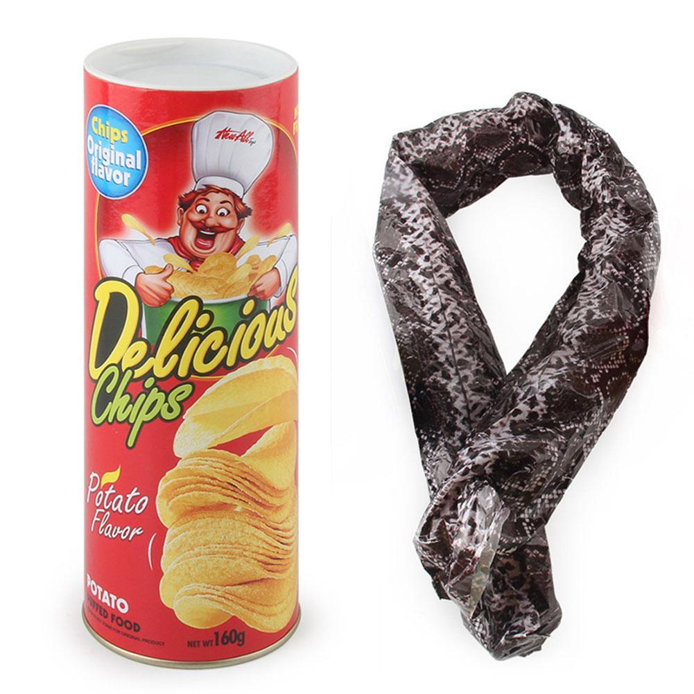 

Fake Snake Playthings Spoof Jokes Reusable Blooming Season Snake Jump Magic Tricks Potato Chip Can Playthings Celebration Decoration Popcorn Can
