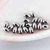10-40pcs Stainless Steel Long Oval Cylinder Spacer Beads Charm Loose Bead for DIY Leather Bracelets Necklace Jewelry Making