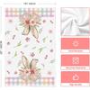 Artoid Mode Colorful Buffalo Plaid Bunny Rabbit Flower Easter Kitchen Towels Dish Towels, 18x26 Inch Seasonal Decoration Hand Towels Set of 2