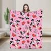 Super Soft Valentines Day Mickeys And Minnies Throw Blanket Premium Flannel Fleece Blanket Cozy Fluffy Blankets All Season Use