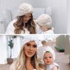 Cute Knot Baby Hat Soft Spring Autumn Kids Girl Boy Bonnet Hat Turban Solid Color Infant Head Wraps Beanie Cap Baby Accessories