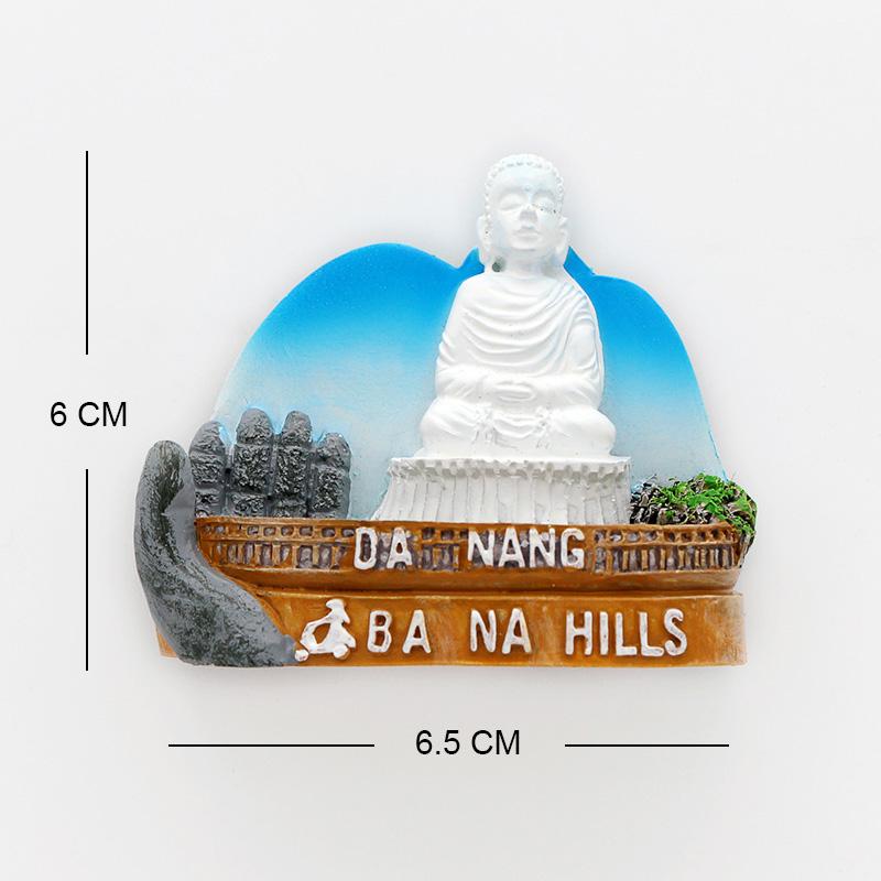

3D магнит на холодильник Юго-Восточная Азия Вьетнам сумасшедший дом Дананг гора Бана магнитная паста на холодильник Вьетнам туристический сувенир подарок