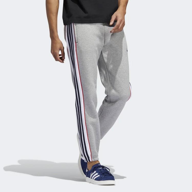 Adidas Originals Trefoil Stripe Splice Track Pants Men Bottoms Grey ED6258