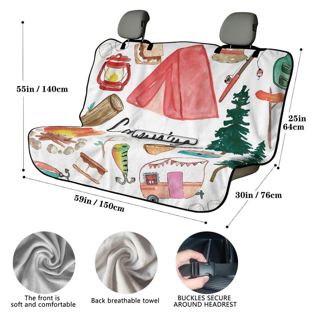All-Season Universal Rear Car Seat Towel Cover for Gym & Exercise
