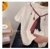 Boys' Casual Loose T-shirt with Tie Print - Short Sleeve Top, Sizes Large & Small, Style 26 - 710670