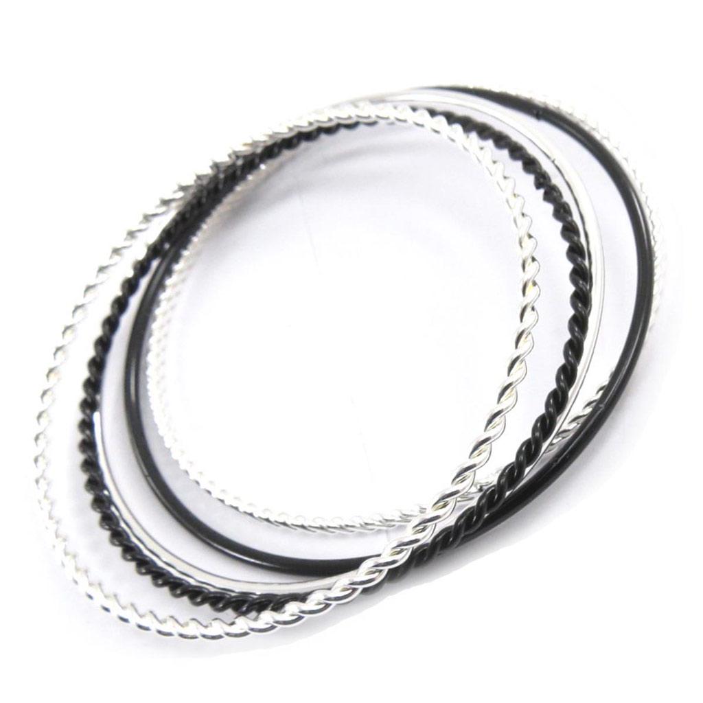 Les Trésors De Lily [J7557] - Brățară designer 'Chorégraphie' negru argintiu