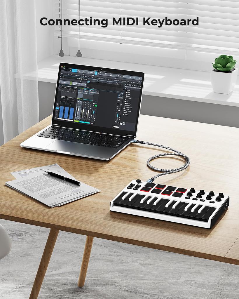 USB Printer Cable USB B To USB A USB Type A Male To Type B Male for 2.0 [5M], Cable, HP, Canon, Dell, Panasonic, Epson, Lexmark, Xerox, Samsung,