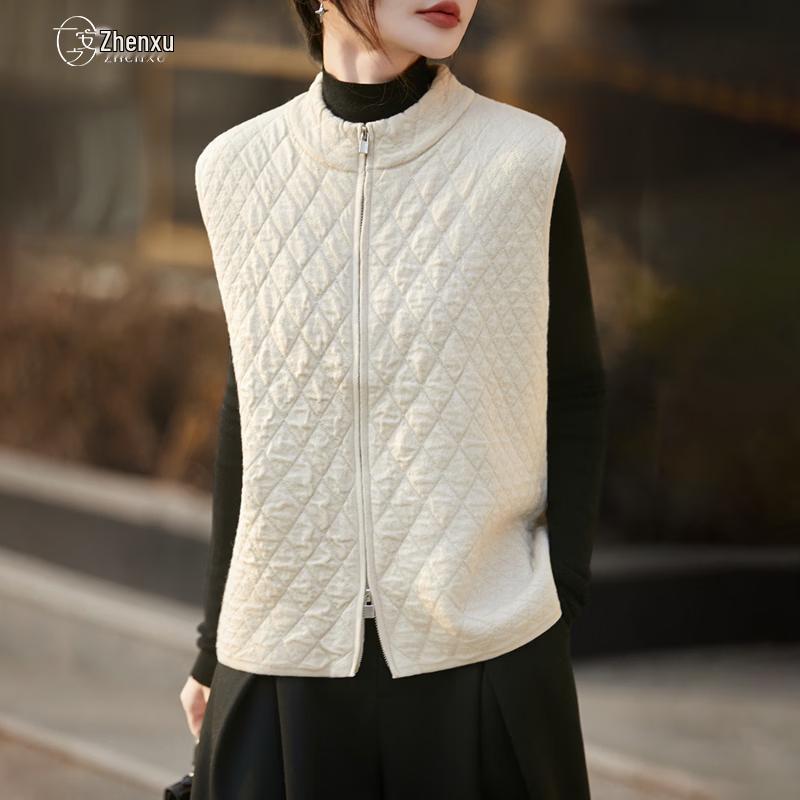 Zhenxu Wool Blend Quilted Air-Layer Vest