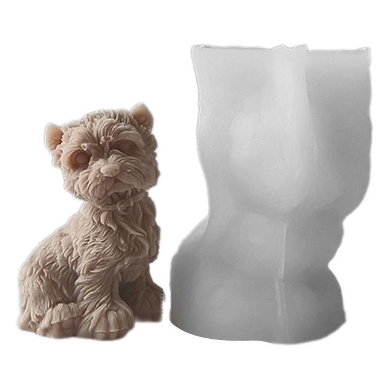 3D Dog Candle Silicone Mold Animal Candle Resin Mould for DIY Aromatherapy Candle Making Mould Soap Home Decorations