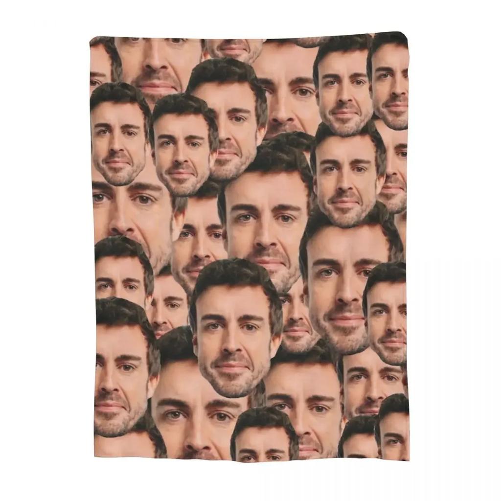 Fernando Alonso Kopfdecke Ultra-Weiches Flanell Neuheitsgeschenke Überwurfdecken Steppdecke