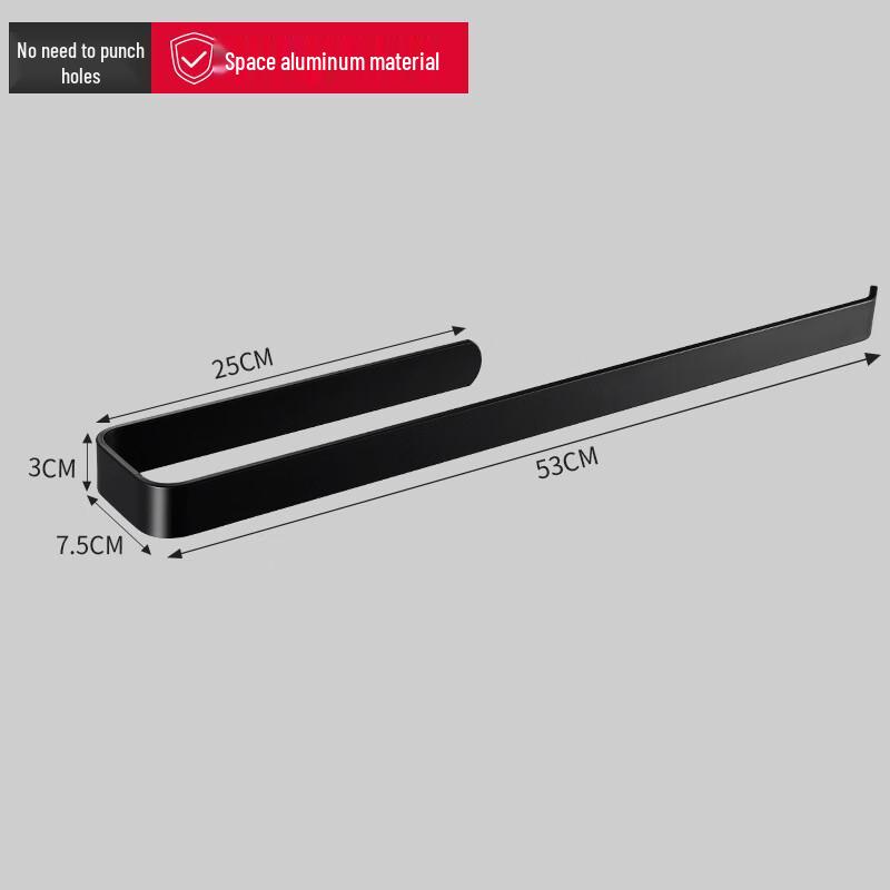 Punch-Free Aluminum Kitchen Towel & Cling Film Rack