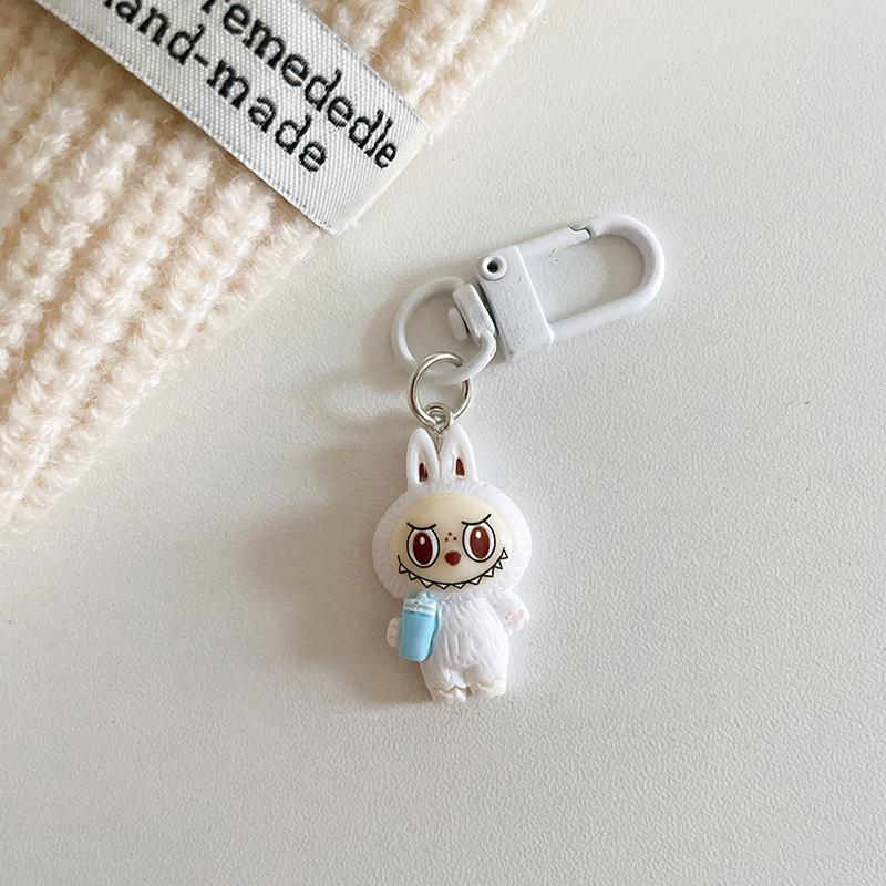Niedlicher Cartoon Kawaii Labubu Schlüsselanhänger Anhänger Lustiger Auto-Schlüsselring Exquisite kreative Rucksack-Dekoration Zubehör Geschenke
