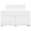 Maison Exclusive - Sommier à lattes de lit avec matelas Blanc 140x200cm Similicuir