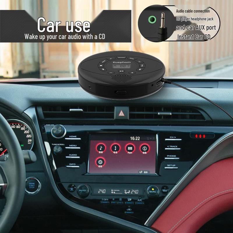 Portable Bluetooth CD/MP3 Player with USB Support for English Learning and Music Playback