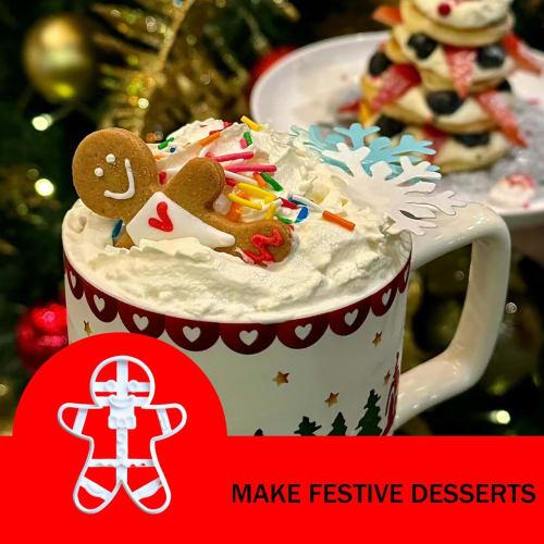 Homkilkn Christmas Cookie Cutter, Gingerbread Man Cookie Cutter, Gingerbread Man Cookie Cutter, Christmas Cookie Biscuit Mold | Christmas Gingerbread