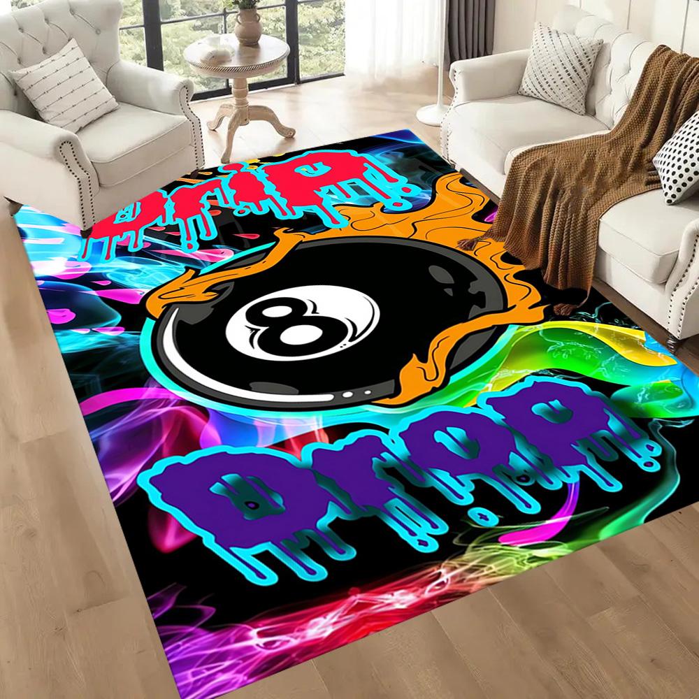 Pool Table Setup Floor Mats for Living Room, Bedroom and Room Decoration Are Suitable for Gifts.