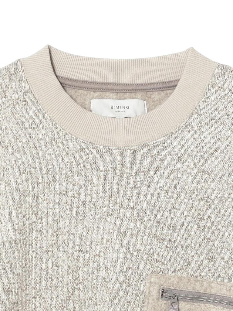 B:MING LIFE STORE by BEAMS Light Fleece Crew Neck Sweatshirt, Men's, CHARCOAL.G, Size L