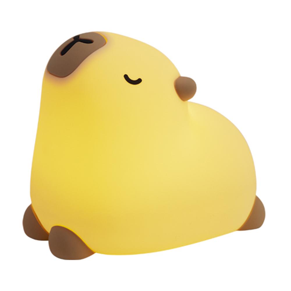 

Capybara Cute Night Light LED Animal Nursery Lamp Silicone Tap Control Stress Relief Bedside Companion Lamp A