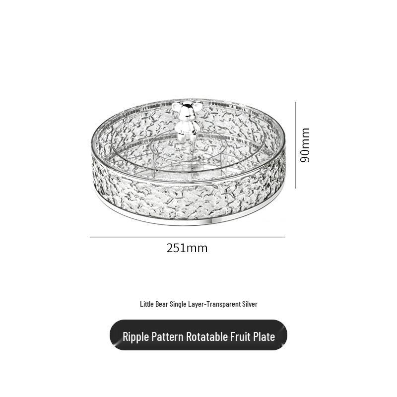 

Вращающийся многоярусный поднос для закусок и фруктов с узором «ледник» - Дизайн «легкая роскошь» для журнальных столиков в гостиной.