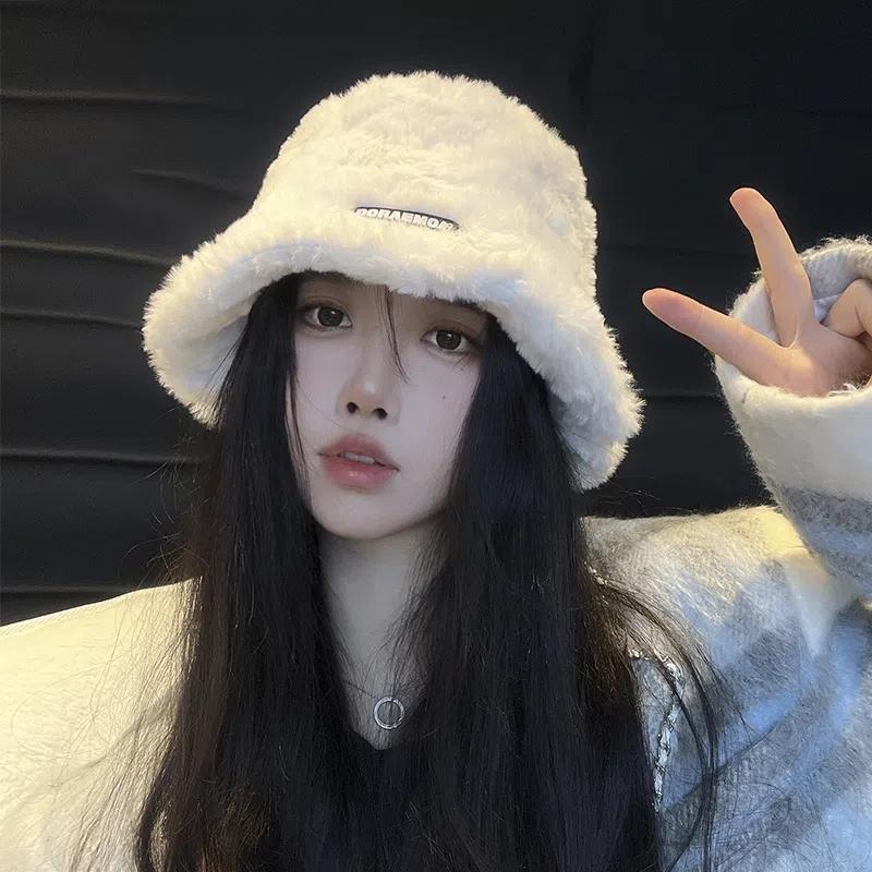Fisherman's Hat Women's Short Versatile Autumn and Winter Warm Keeping Short Versatile Bucket Hat