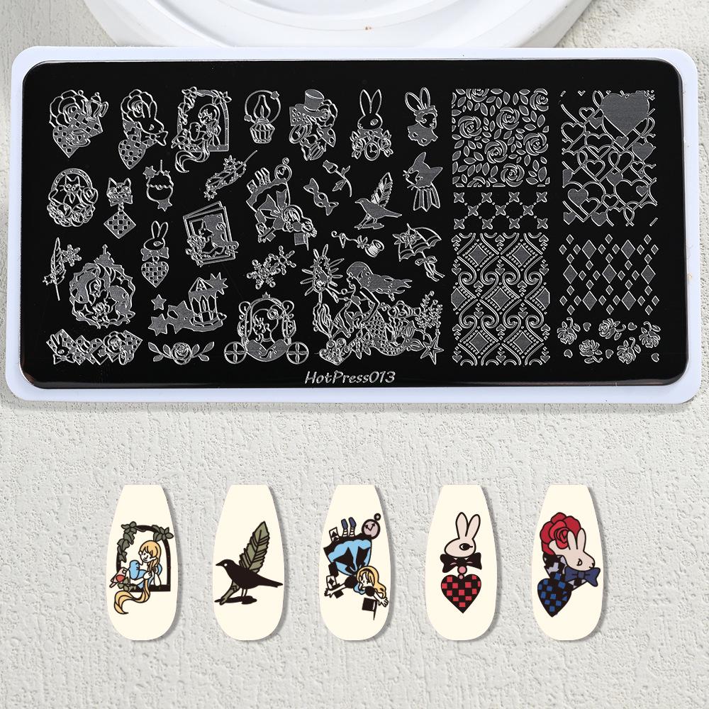 KT Cat & Mickey Mouse Anime Nail Art Stamping Plate for Beginners