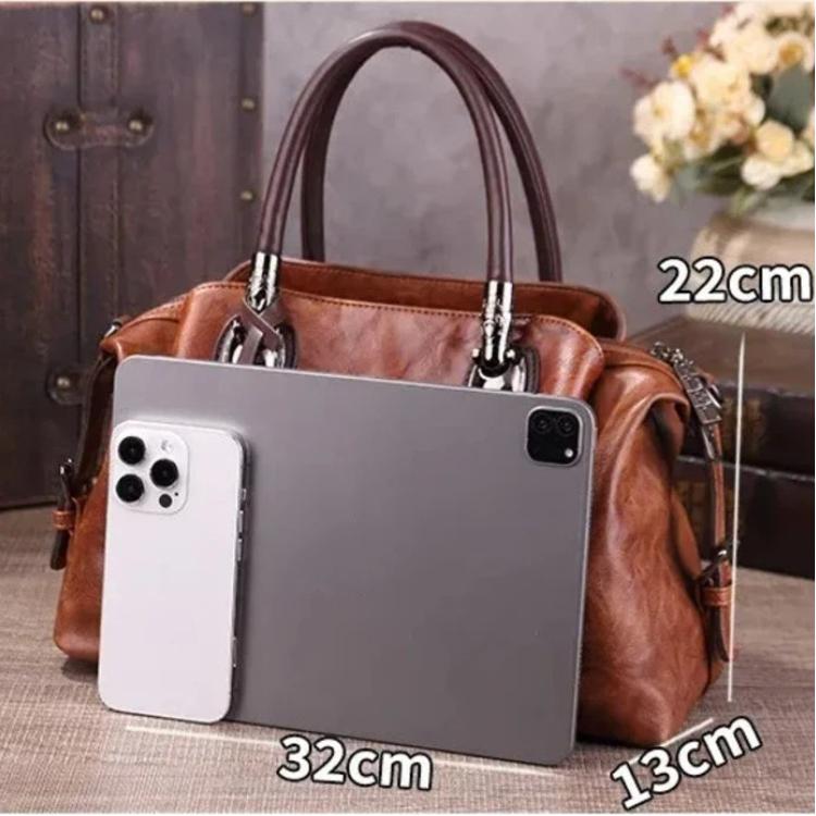 Vintage Style Women's Crossbody Bag Retro Embossed PU Leather Large Capacity Shoulder Messenger Bag with Gradient Color