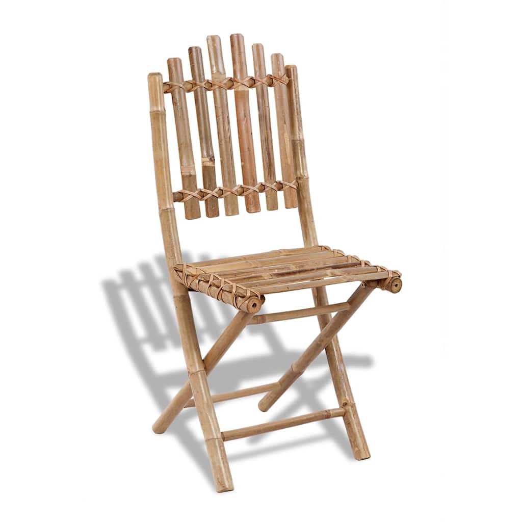 5 Piece Foldable Outdoor Dining Set Bamboo