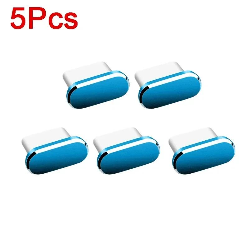 1/5PCS Type C Metal Dust Plug For Samsung Xiaomi Huawei Universal Type-C Charging Port Protector Stopper Anti-Dust Dustproof