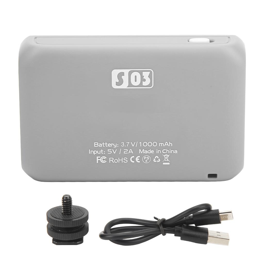 Weeylite S03 LED Video Light RGB Full Color Wireless Bluetooth APP Mini Photography Lighting for VLOG Gray