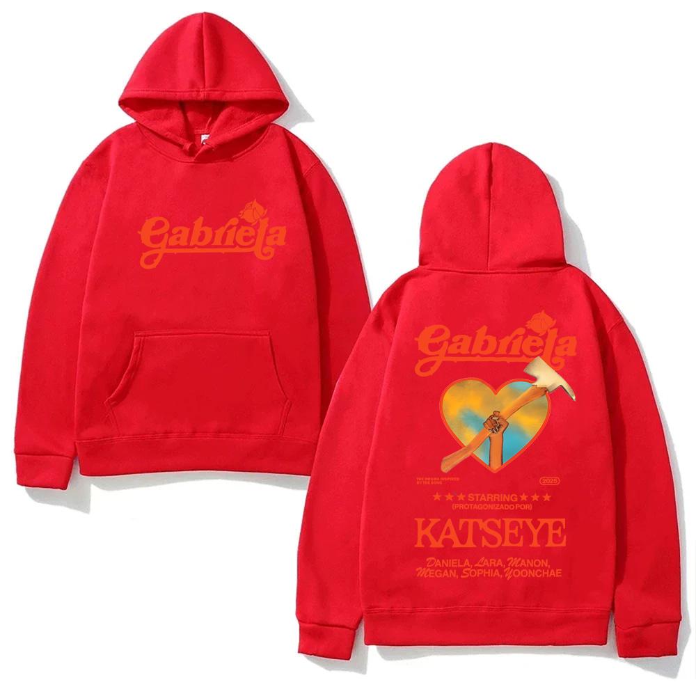 Katseye Gabriela 2026NEU Kapuzenpullover für Herbst Winter Ästhetik Sweatshirt mit Kapuze Lässige Fleece-Kleidung Lässiger Kapuzenpulli