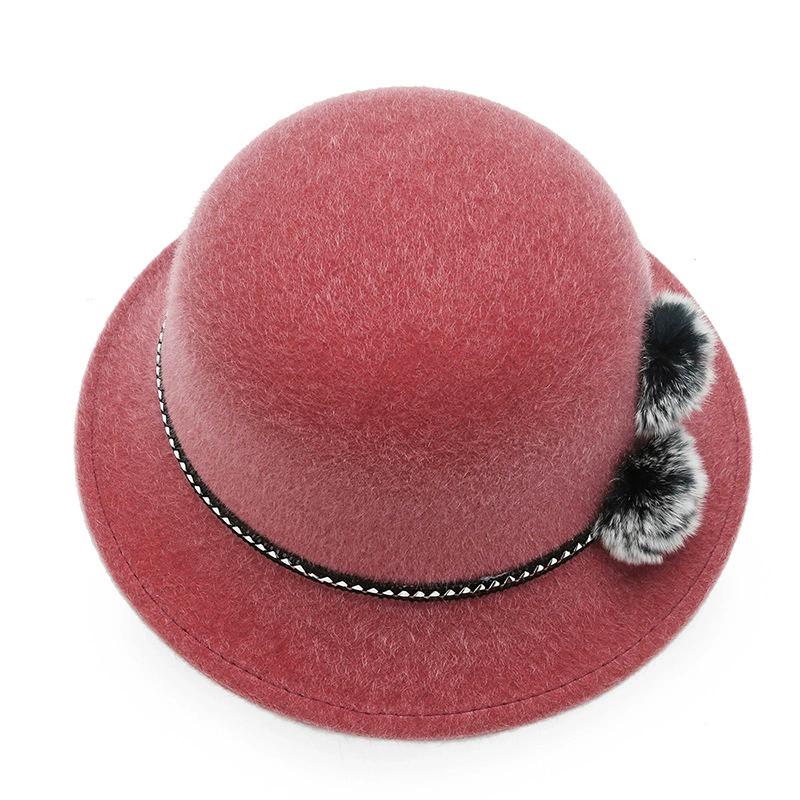 WTEMPO Women's Verstaile Casual Retro Elegant Top Hats Women's Autumn Winter Cold-proof Windproof Warm Solid Color Hats